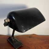 Workshop lamp in cast iron and enamelled cast iron bag