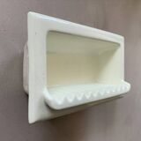 Recessed wall-mounted soap dish