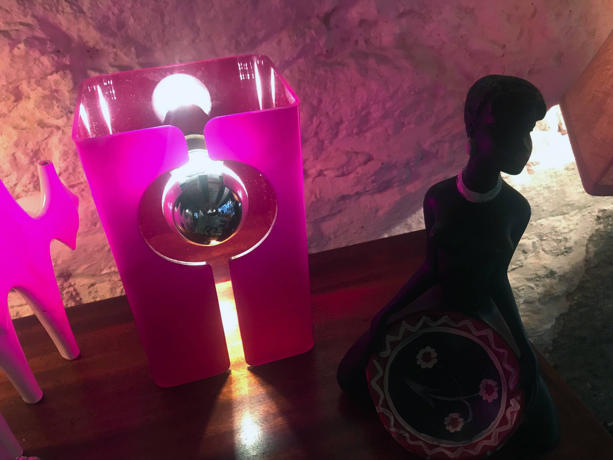 Vintage Table Lamp • V.Fuschia • Space Age • 1970