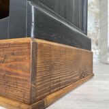 Solid wood box counter.