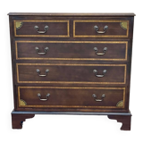 English chest of drawers from the 1950s in mahogany
