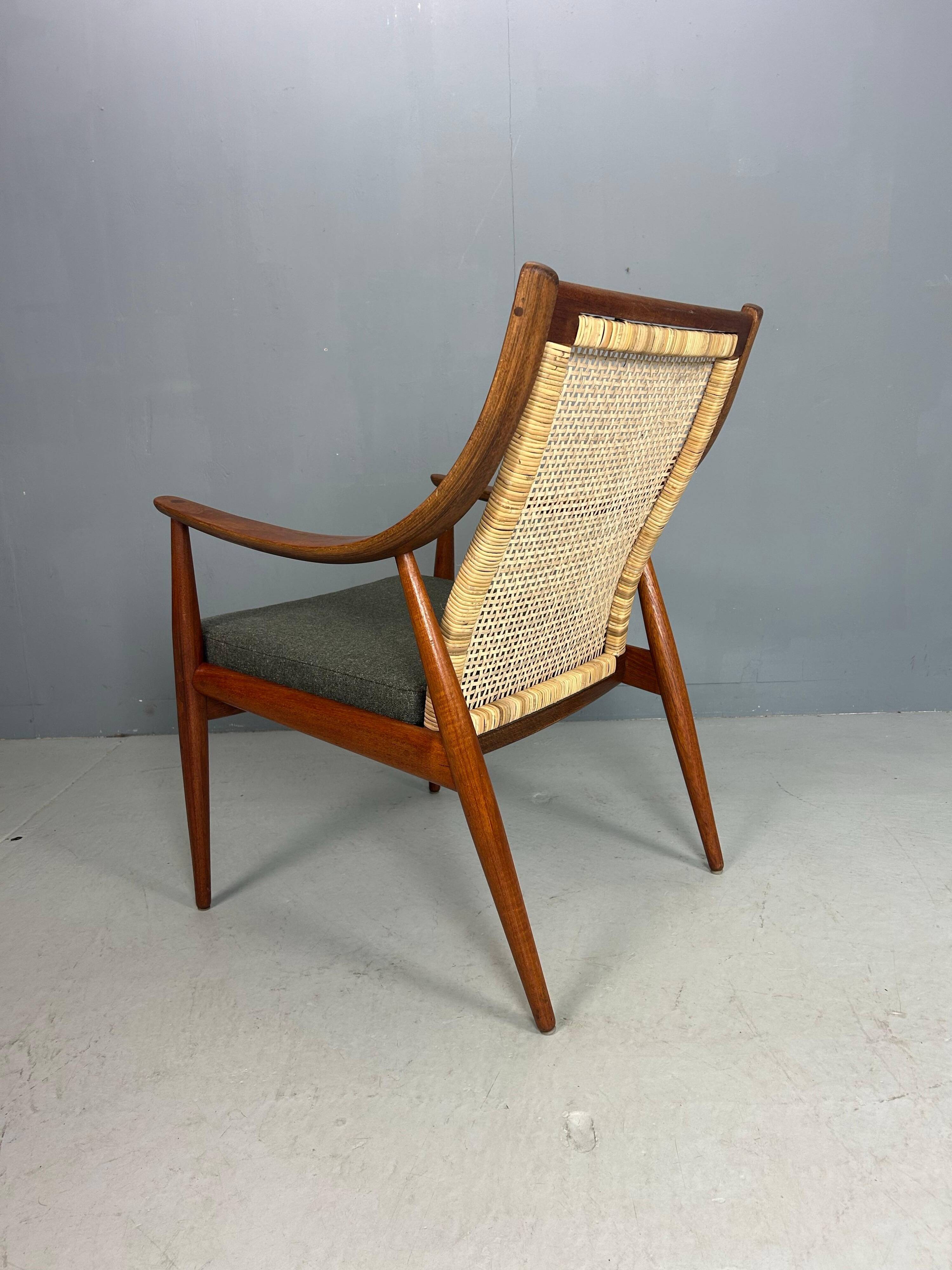 Peter Hvidt& Orla Mølgaard-Nielsen FD146 Cane Back Easy Chair, Denmark