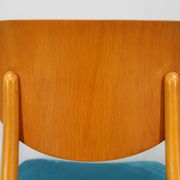 Ensemble de quatre chaises de salle à manger en hêtre des années 1970 par TON, Tchécoslovaquie