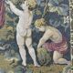 Decorative Aubusson tapestry, pastoral scene with putti.