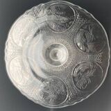 Plat de présentation sur pied verre travaillé