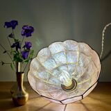 Vintage pink mother-of-pearl lampshade pendant light