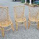 7 vintage rattan chairs