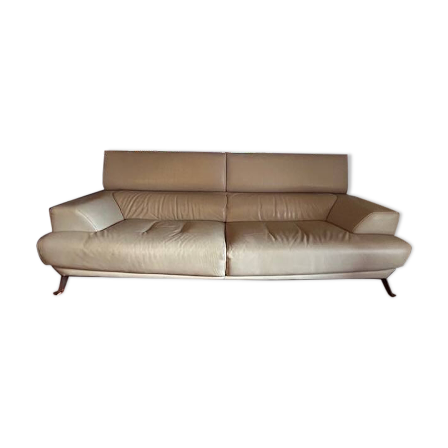 Roche Bobois leather three-seater sofa