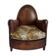 Leather club chair model cathedral circa 1970