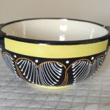 Breton bowl with ears signed HB Quimper