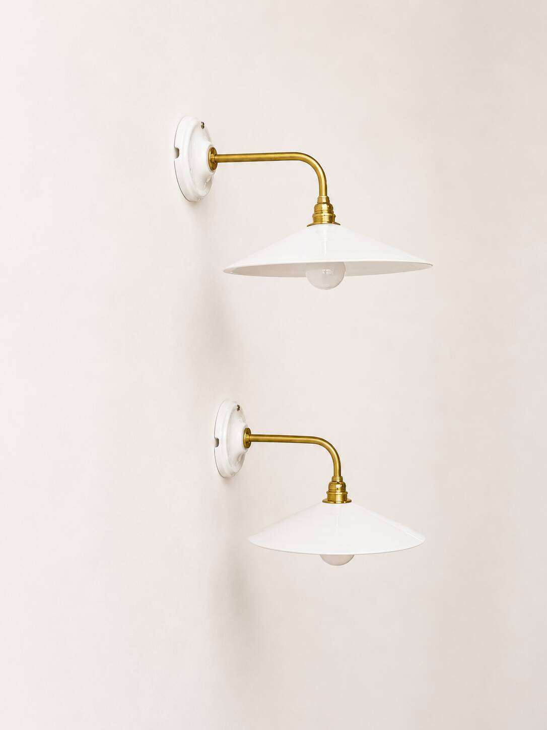 Vintage opaline wall lights