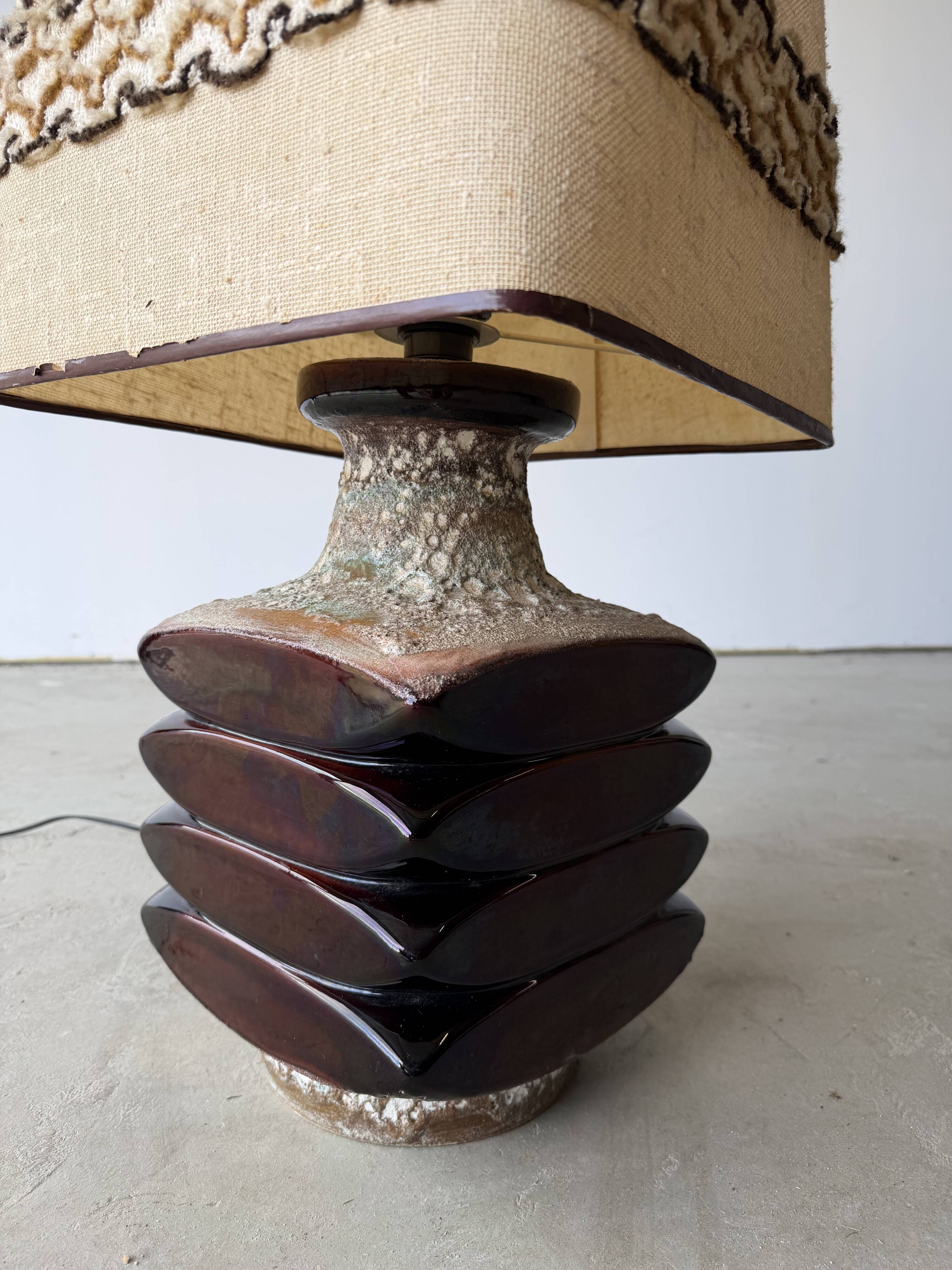 Ceramic sun lamp by Cari Zalloni for Steuler West Germany