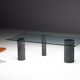 Marble and Glass Dining Table by Massimo Vignelli, Italy, 1980s