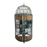 Porte bouteilles mini bar en fer forgé vintage