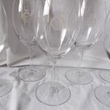6 large crystal Bordeaux wine glasses