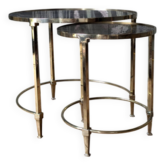Maison Ramsay 70s brass nesting tables