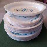 Service de table  vintage Arcopal Myosotis