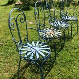 Vintage iron garden chairs