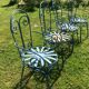 Chaises de jardin en fer vintage