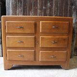 Commode art deco une porte et 3 tiroirs