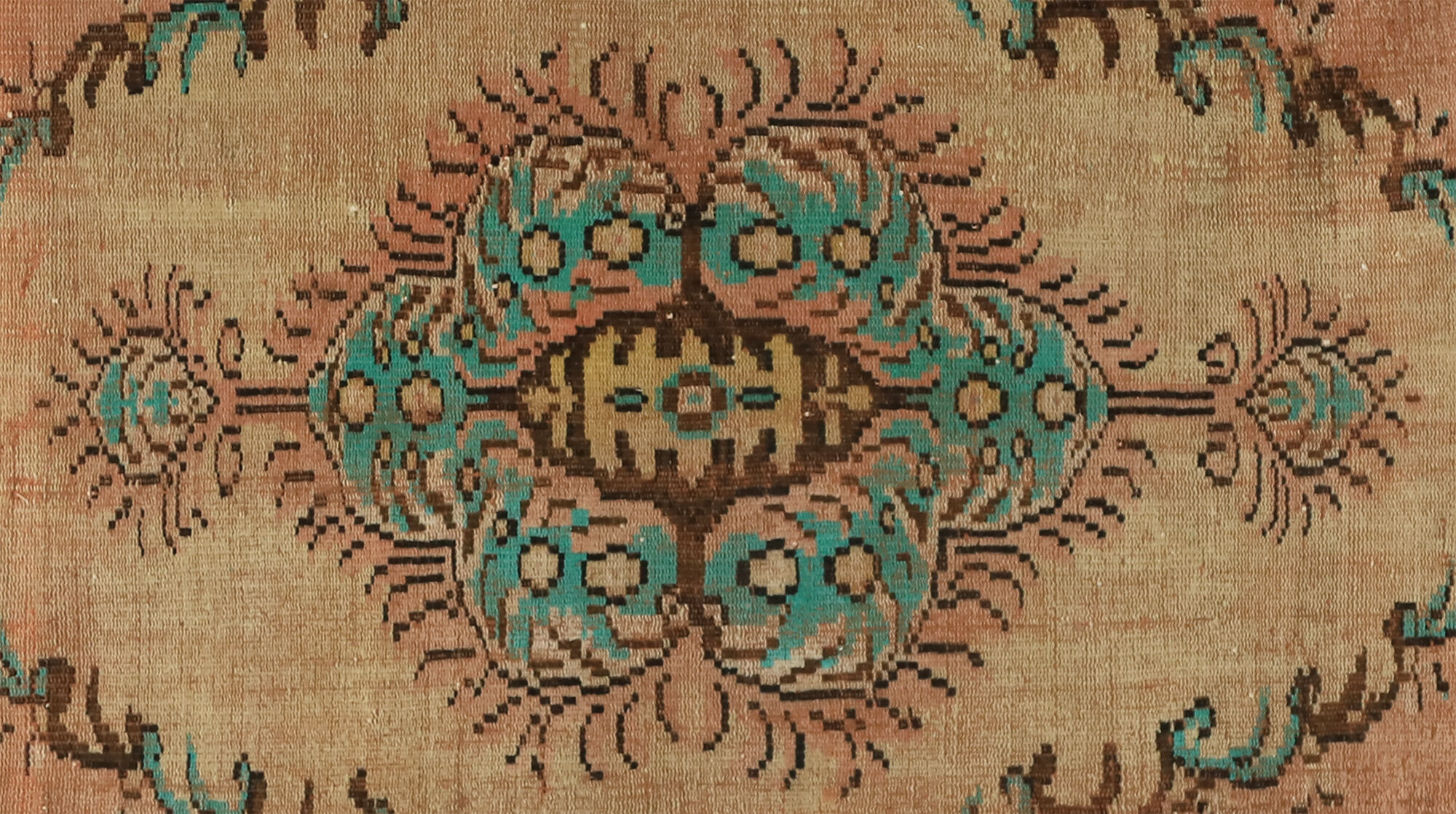 Anatolian handmade vintage rug 280 cm x 181 cm