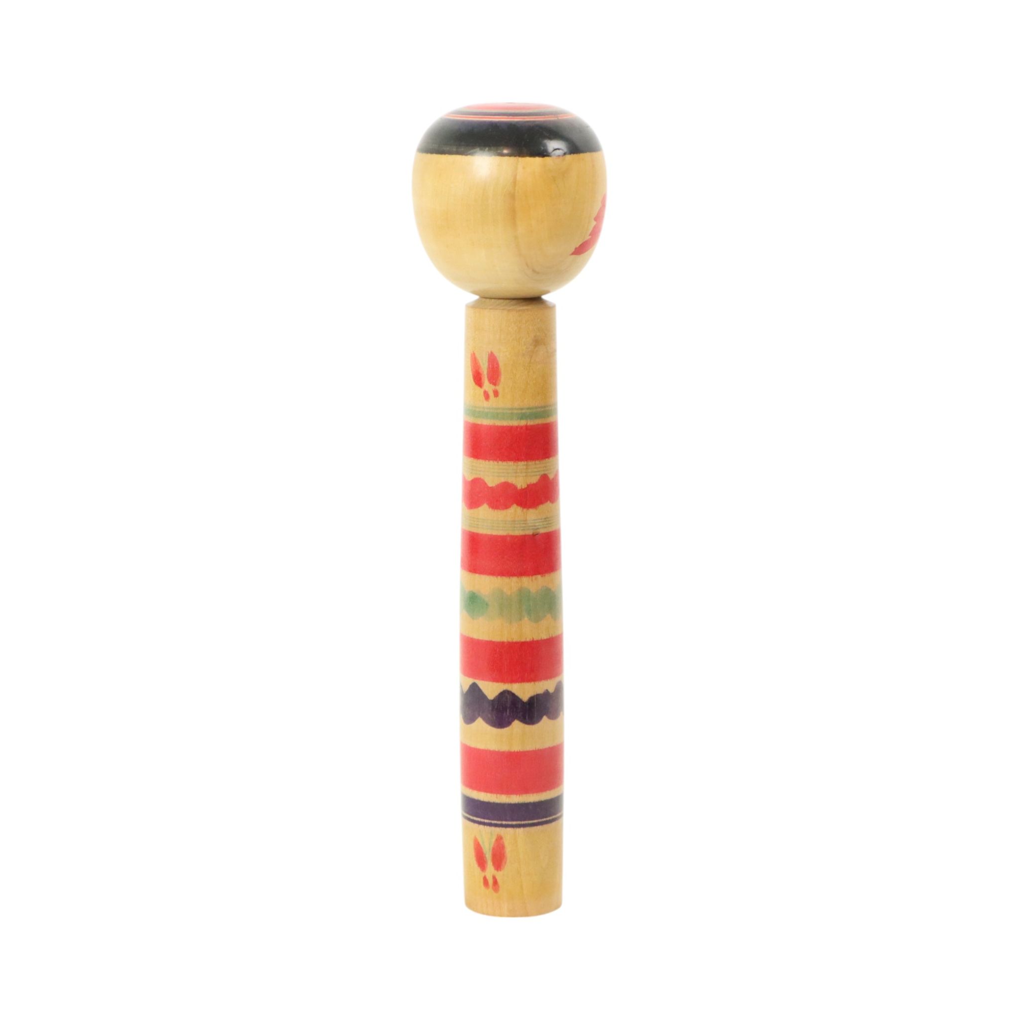 Large Kokeshi Doll XL Solid Wood Japan Showa Period 37cm