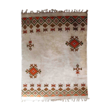 Moroccan vintage carpet Berber handmade 246cm x 355cm 1950s, 1C693