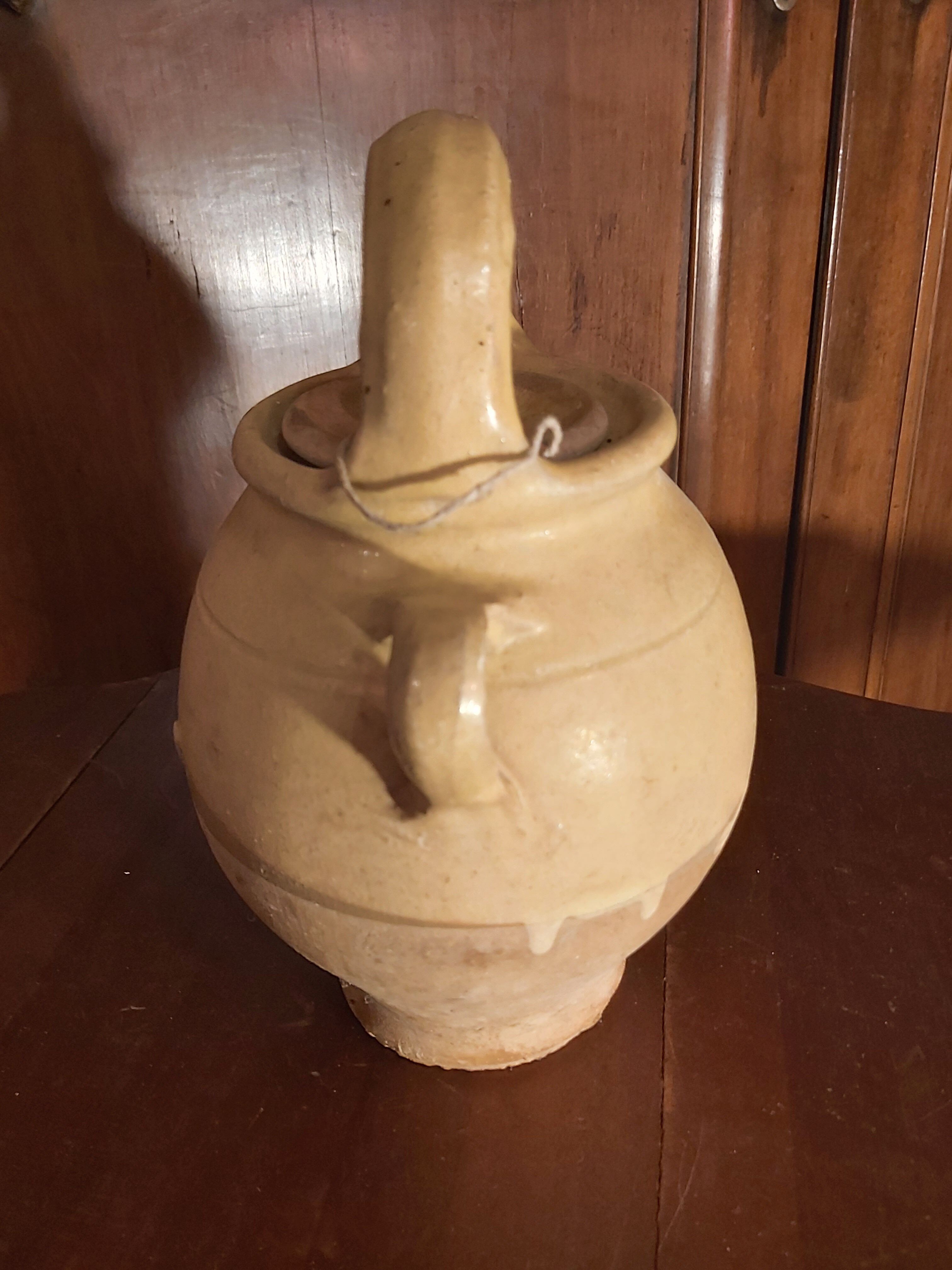 Old glazed terracotta gargoulette