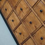 Large German Pine Industrial Apothecary / Shop Cabinet, 1950s