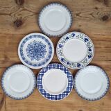 Composition of 6 dessert plates