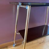 Vintage TV cabinet, 60s Formica server, gold-legged table.