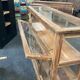 Vitrine comptoir bois exotique