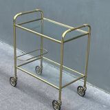 Minimalist solid brass server from the 60s