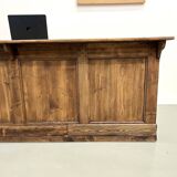 Large old trading counter in solid pine