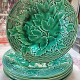 5 plates vine and basketry in slurry by Gien