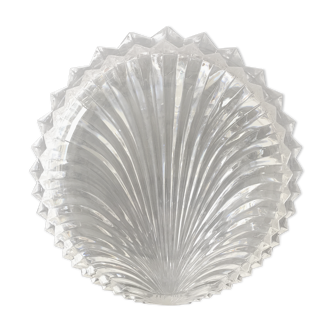 Dish in the shape of a crystal shell
