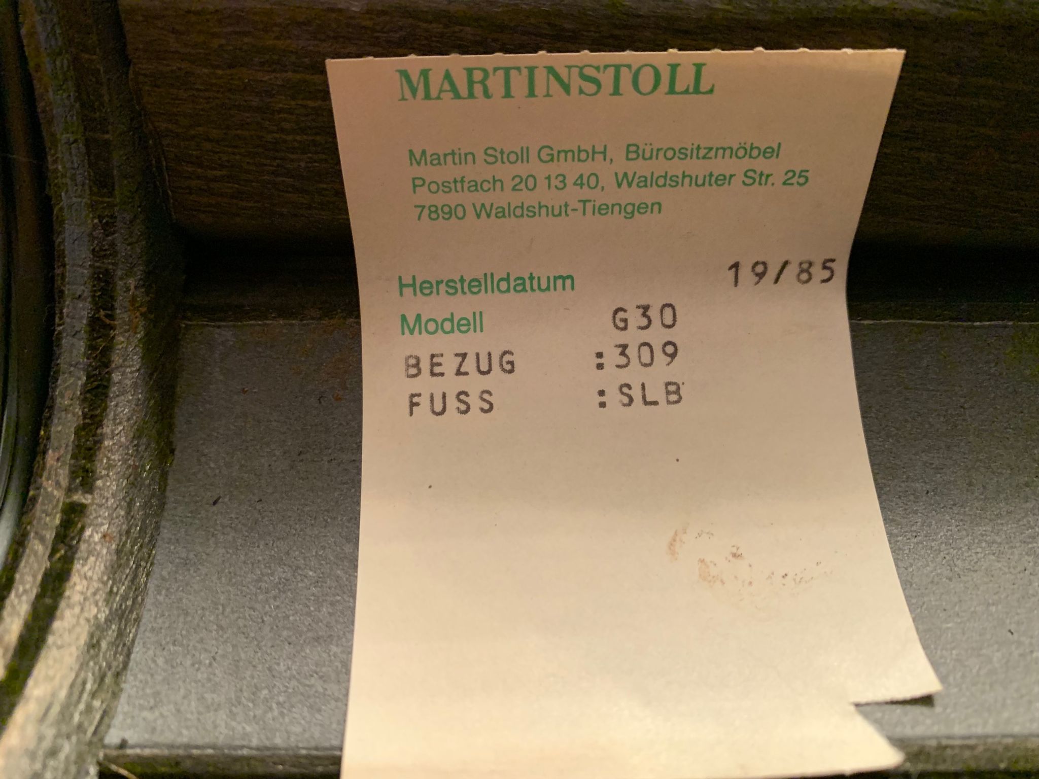 Canapé G30 de Martin Stoll, Allemagne, 1980s.