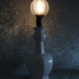 Art Deco-inspired white ceramic lamp