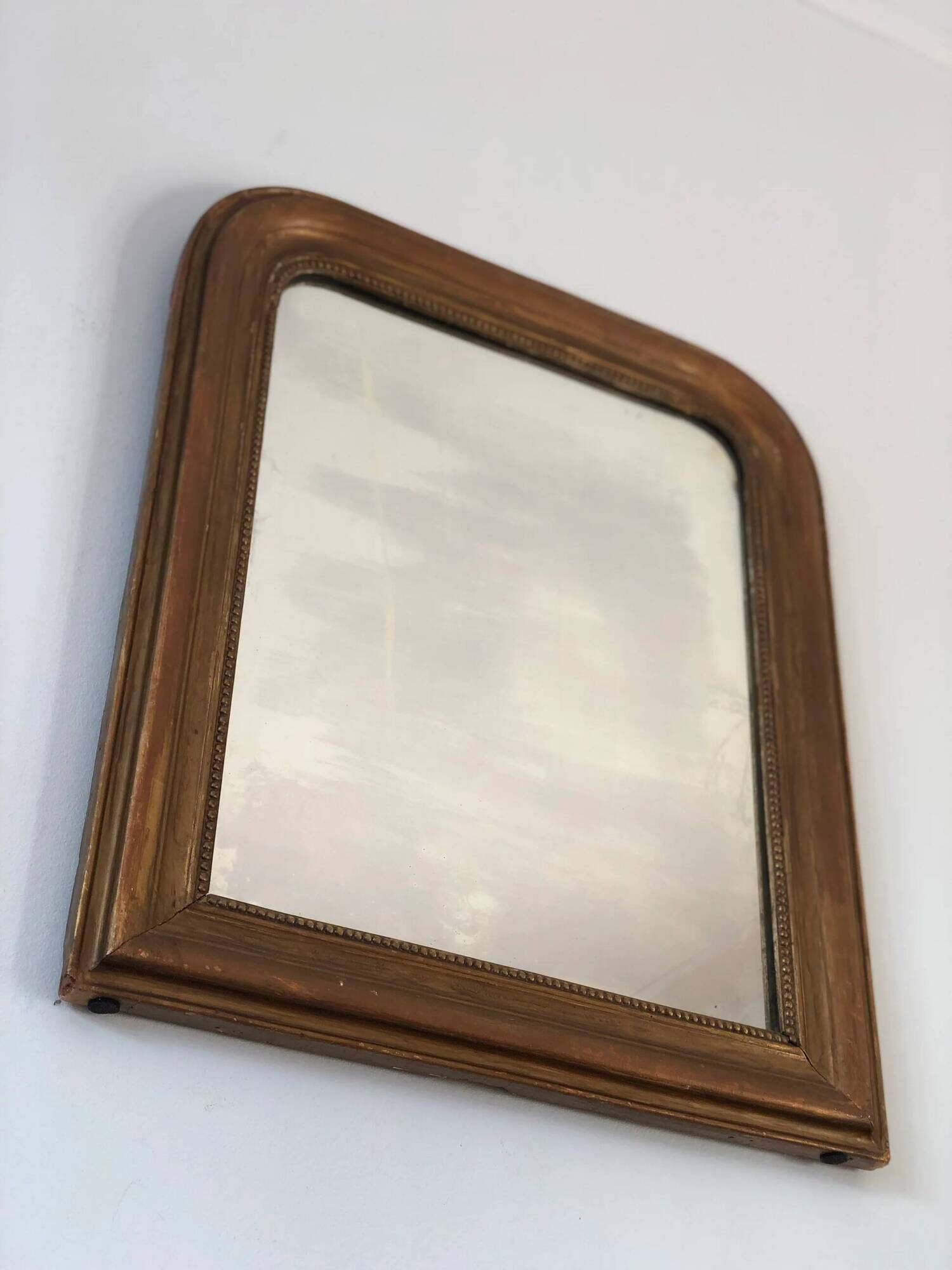 Large antique French Louis Philippe giltwood mirror – late 19th century