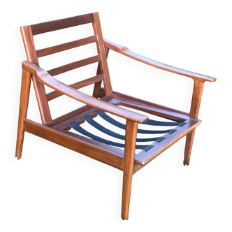 Scandinavian armchair, Teak frame without cushions