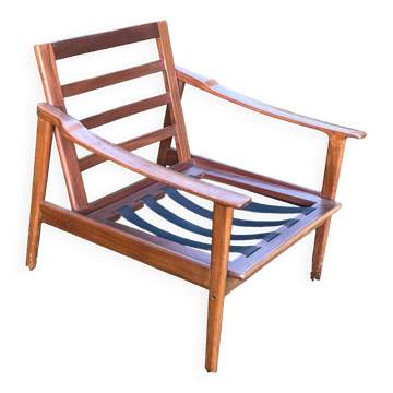 Scandinavian armchair, Teak frame without cushions