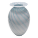 Murano Glass Vase with Light Blue and White Canes, Italy
