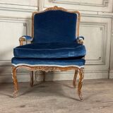 Pair Of Armchairs For Queen Louis XV, Carved “oak” Wood 18th Century