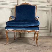 Pair Of Armchairs For Queen Louis XV, Carved “oak” Wood 18th Century