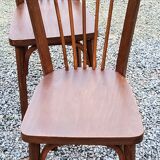 Set of 4 Baumann bistro chairs from the 50s stamped