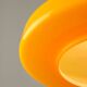 Mid-Century Italian Yellow Glass and Brass Pendant Lamp