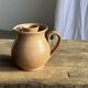Vintage brutalist stoneware pink wine cooler pitcher H19