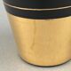 Vase in opaline or opaline glass 1960 decor golden antelopes