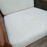 Pair of Scandinavian armchairs "PJ56" with high back by Grete Jalk for Poul Jeppesen