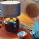 Glazed stoneware lamp base from the 1970s.